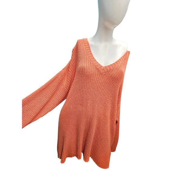 Soft Surroundings Sweaters - Soft Surroundings Orange V Neck Sweater Womens Size 3X